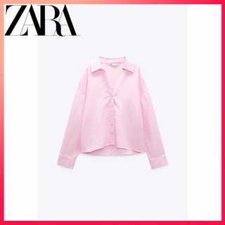 Áo sơ mi ngắn tay dài tay ZARA mới dành cho nữ