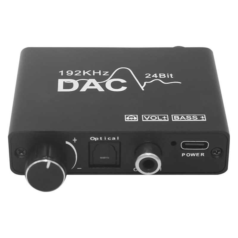 Bộ Chuyển Đổi Âm Thanh Kỹ Thuật Số 192KHz DAC Toslink Sang Analog L / R RCA 3.5mm Kèm Điều Khiển Âm Lượng