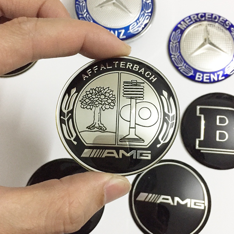 Miếng Dán logo Vô Lăng 52mm Cho Mercedes benz 29mm 38mm Iconm AMG BRABUS Lancer