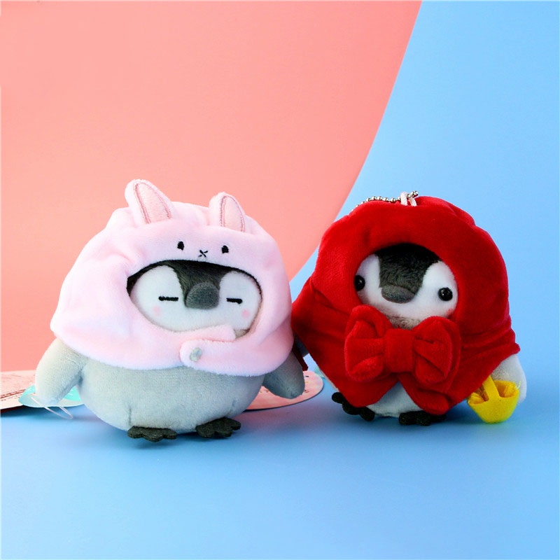 HYC Humey Móc Khóa Hình chú Chim Cánh Cụt Nhồi Bông Nhật Bản dễ thương vải nhung 8/12cm