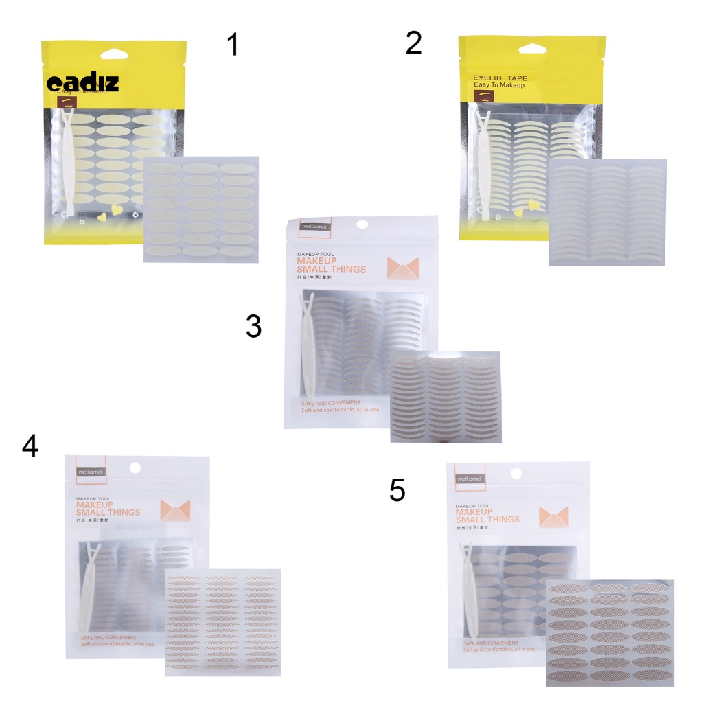 Túi 72 Cặp Miếng Dán Kích Mí Bằng Nhựa PP Chống Thấm Nước