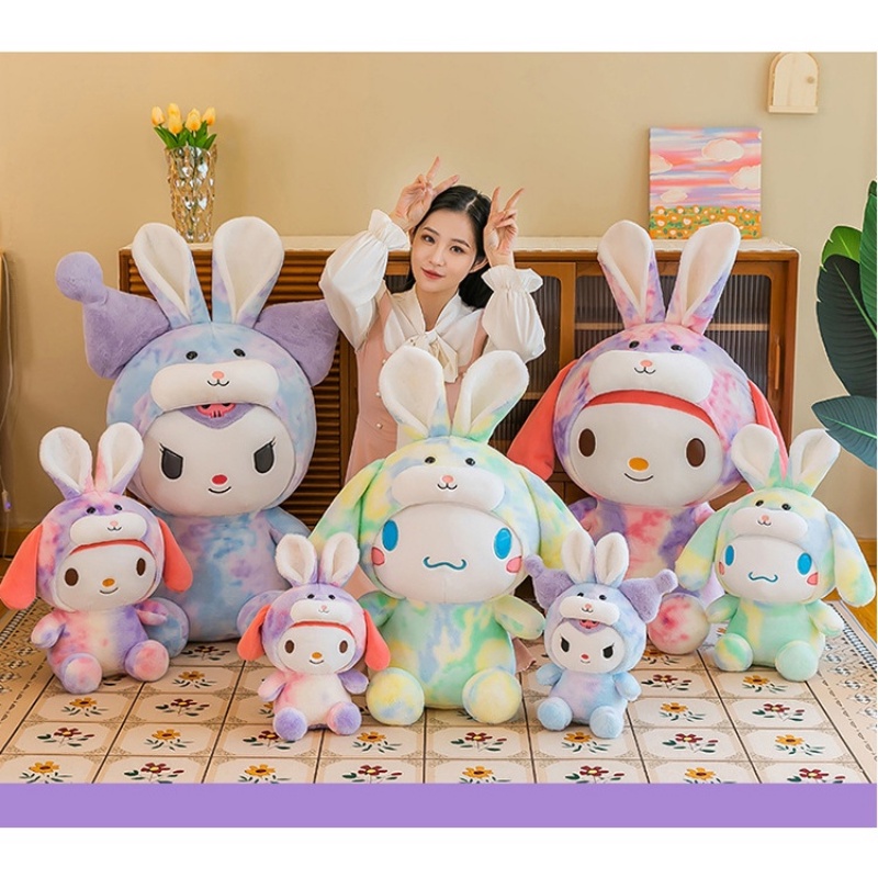 Thú Nhồi Bông Hình Chú Thỏ Sanrio Kuromi Melody Cinnamon Đáng Yêu