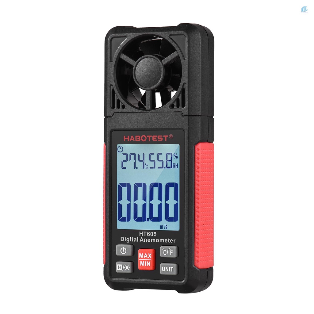 Máy Đo Nhiệt Độ Gió / Độ Ẩm Không Khí Cầm Tay Màn Hình LCD HT605 2.2-inch
