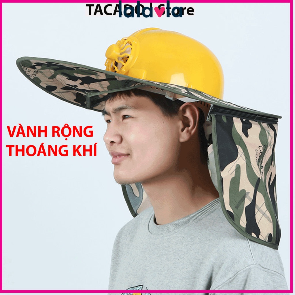 Vành mũ bảo hộ che nắng thoáng khí cho công nhân xây dựng