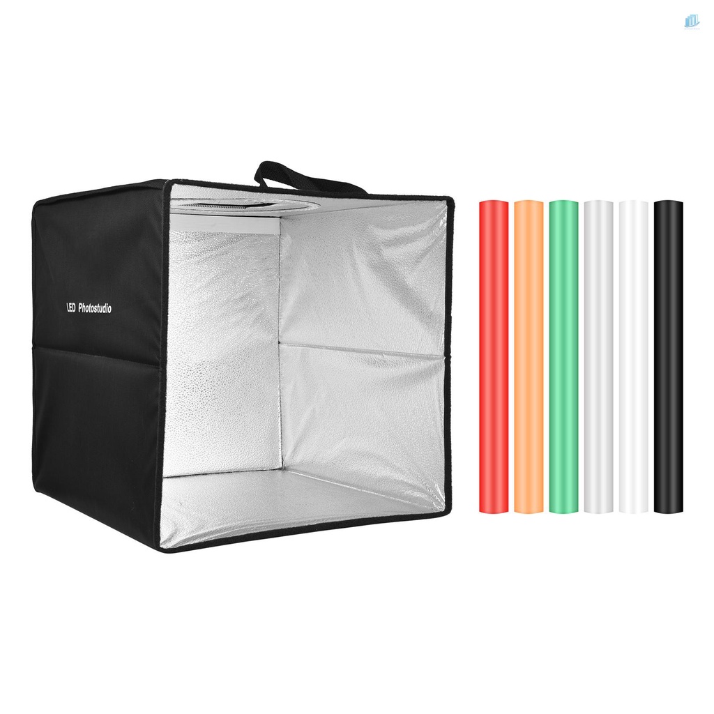 Hộp Chụp Ảnh Đèn LED 128 Bóng 40cm / 16inch Có Thể Gập Lại Kèm 6 Màu Tùy Chỉnh Nhiệt Độ