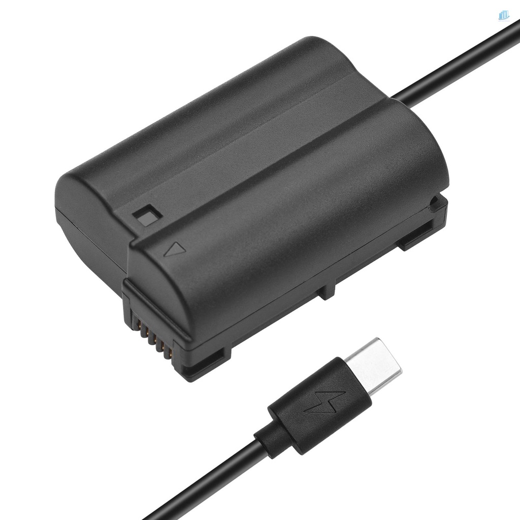 Đầu Nối Pin Andoer EN-EL15 USB-C MH-25 Với Cáp Nguồn USB Type-C Cho Z7 Z6 D800 D850 D810 D7200 D7100