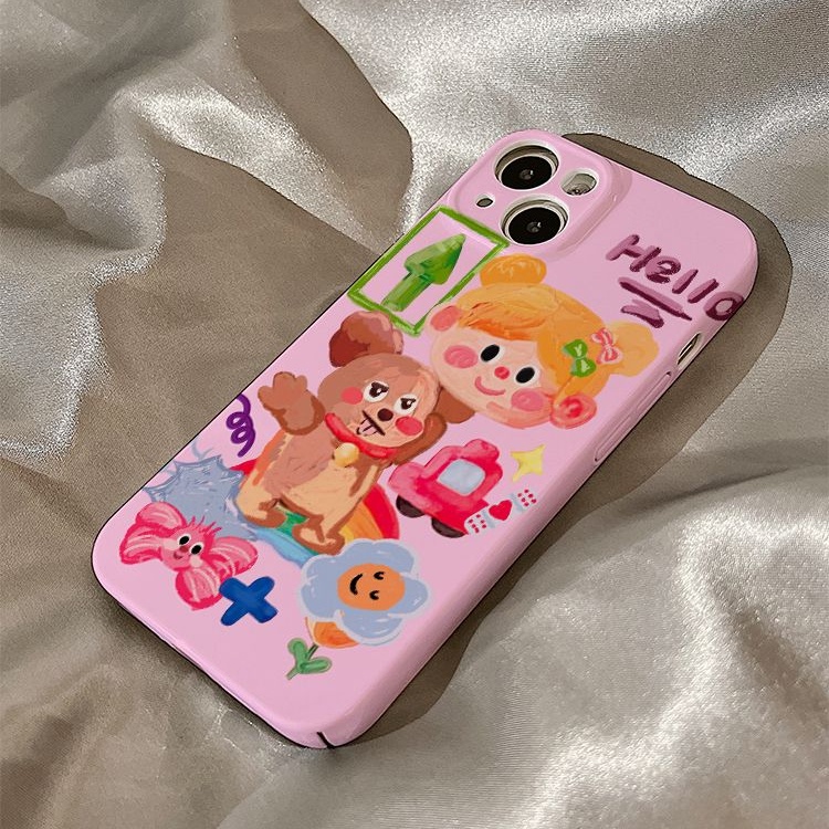 Ốp Điện Thoại Cứng Họa Tiết Hoạt Hình Chú Gấu Dễ Thương Cho iphone14promax12p 1V9K 1311