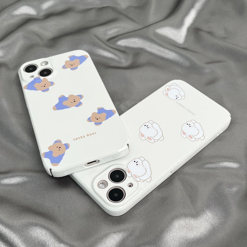 Ốp Điện Thoại Cứng In Hình Gấu Thỏ Cho Apple Iphone Xs 11 X plus 1413 14 L2F2