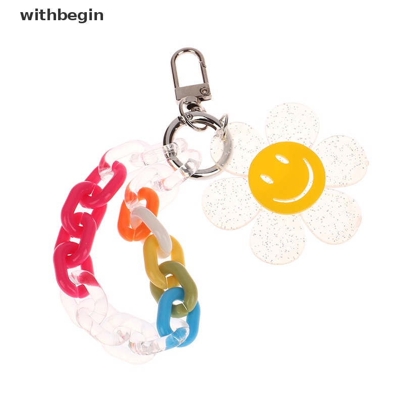 1 Móc Khóa Hình Hoa Hướng Dương Nhiều Màu Dễ Thương