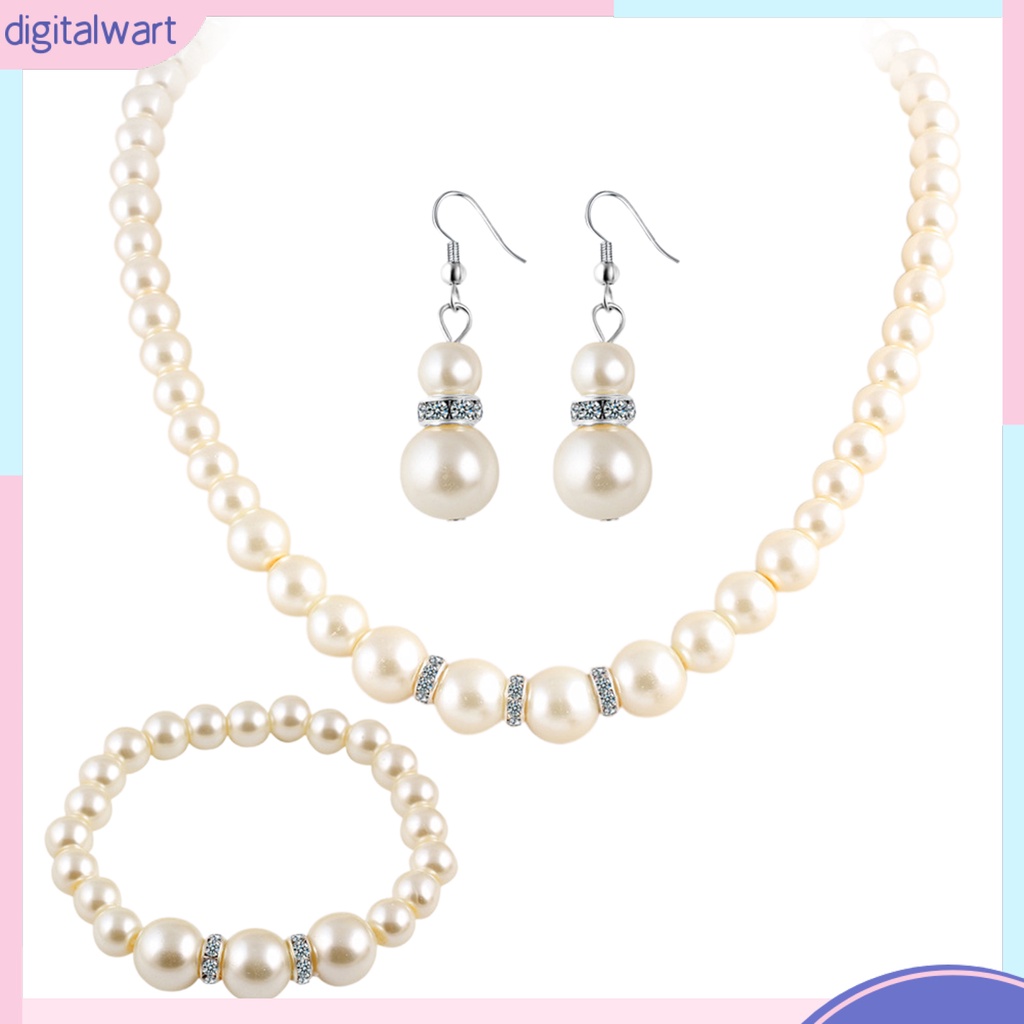 Bộ Nhẫn Và Vòng cổ Đính Đá Màu Sắc Tương Phản Lấp Lánh Sang Trọng Cho Nữ