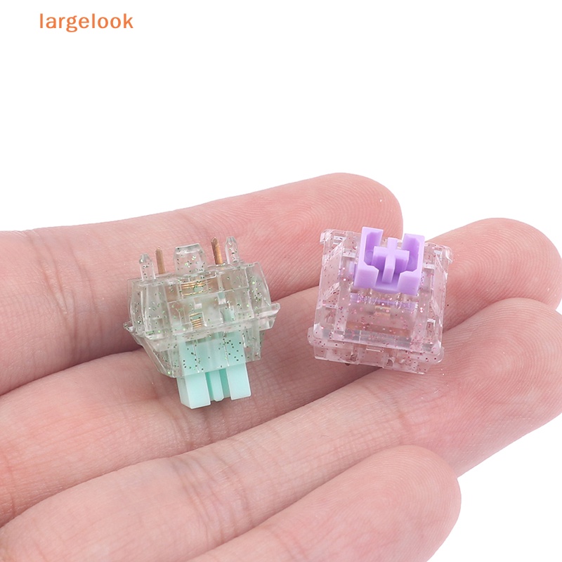 Công Tắc Phím Cơ 5pin RGB 30g 45g 62g 67g 80g force mx clone 60m Màu Vàng Pha Lê Trong Suốt