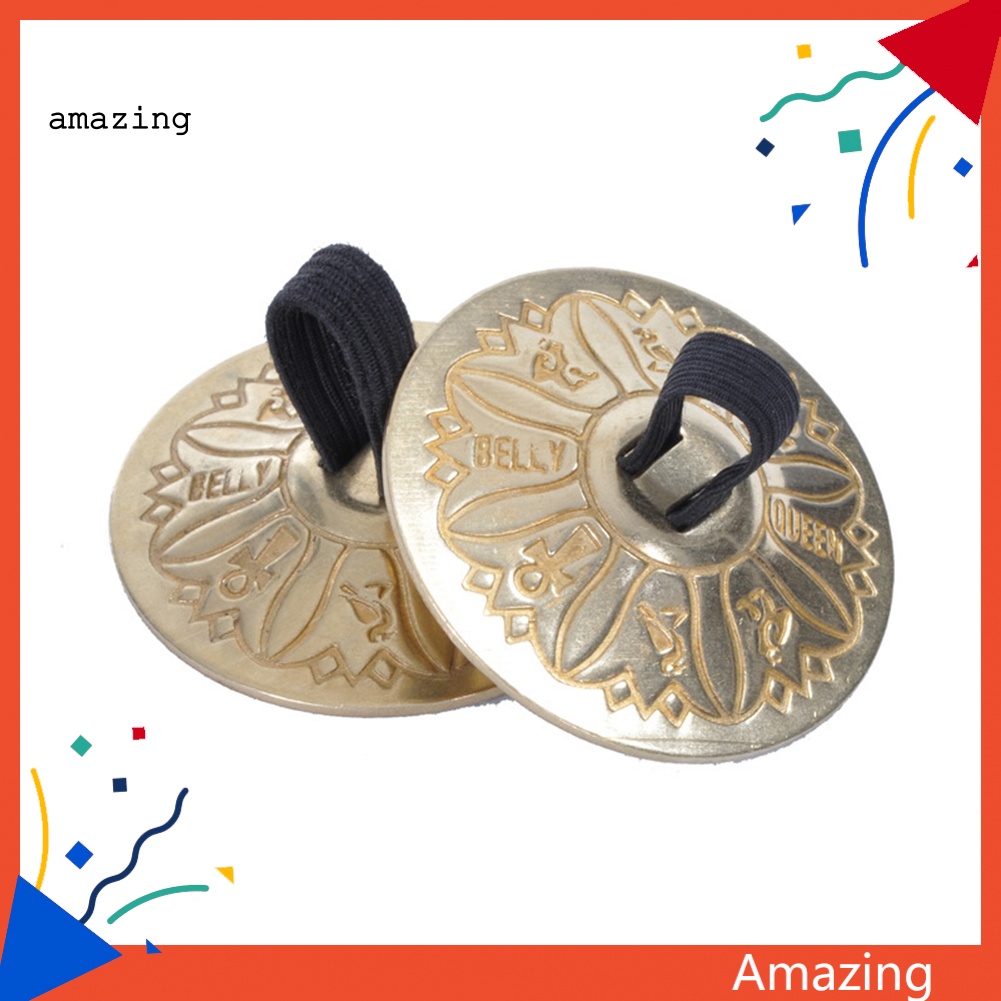 1 Cặp Đai Đeo Ngón Tay Bằng Đồng Chuyên Dụng Cho Múa Bụng