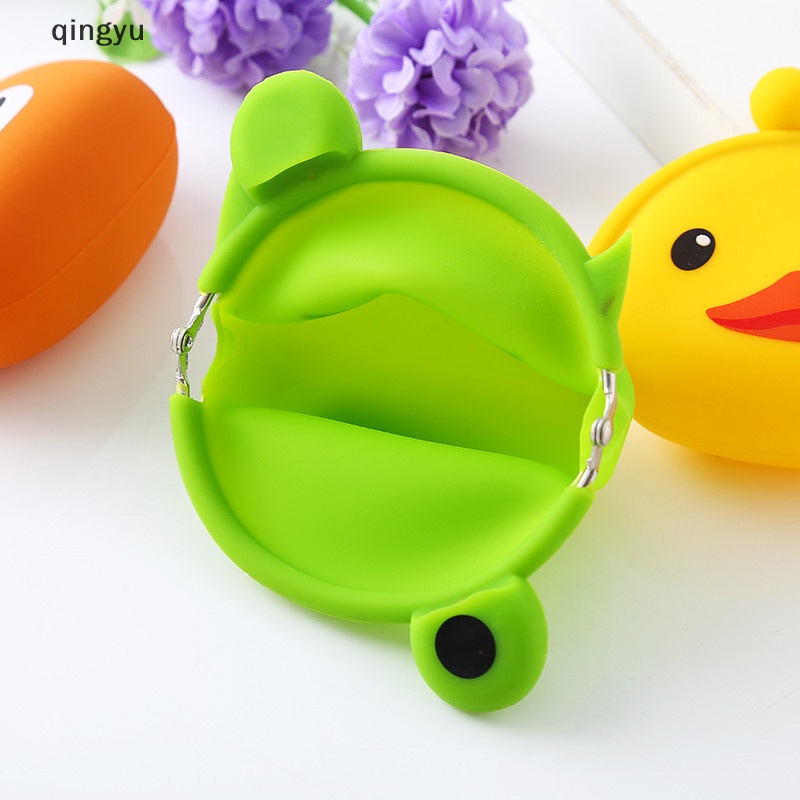 Qingyu Túi Đựng Tiền Xu / Tai Nghe Mini Bằng Silicon Hình Động Vật Dễ Thương Dùng Cho Trường Học / Làm Quà Tặng