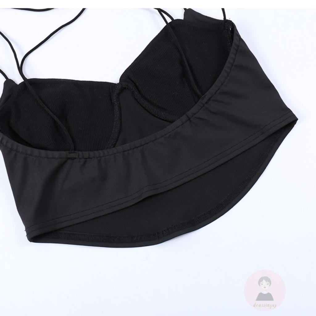 Áo Hai Dây Hở Lưng Màu Sắc Đơn Giản Cho Nữ