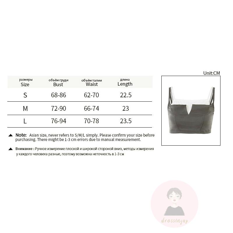 Áo Tank Top Hai Dây Màu Sắc Tương Phản Thời Trang Cho Nữ