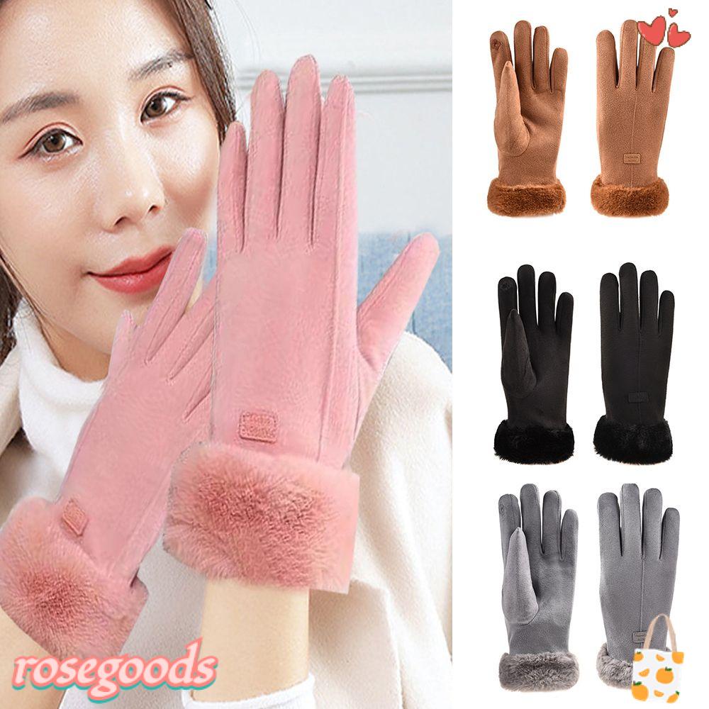 1 Đôi Găng Tay Lái Xe Nhung Chống Gió Hở Ngón Cho Nữ