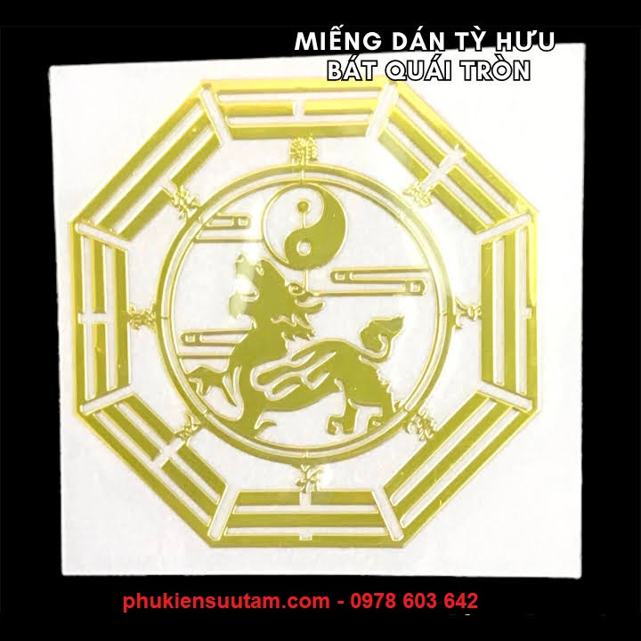 Miếng Dán Phong Thuỷ May Mắn, chất liệu: nhựa Plastic