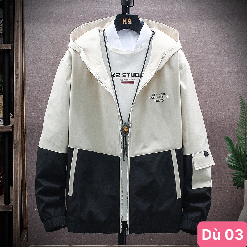 MEN! Áo khoác dù nam màu nâu kem chất liệu dù gió 2 lớp cao cấp dáng form bóng chày bomber đẹp TL13 mẫu mới