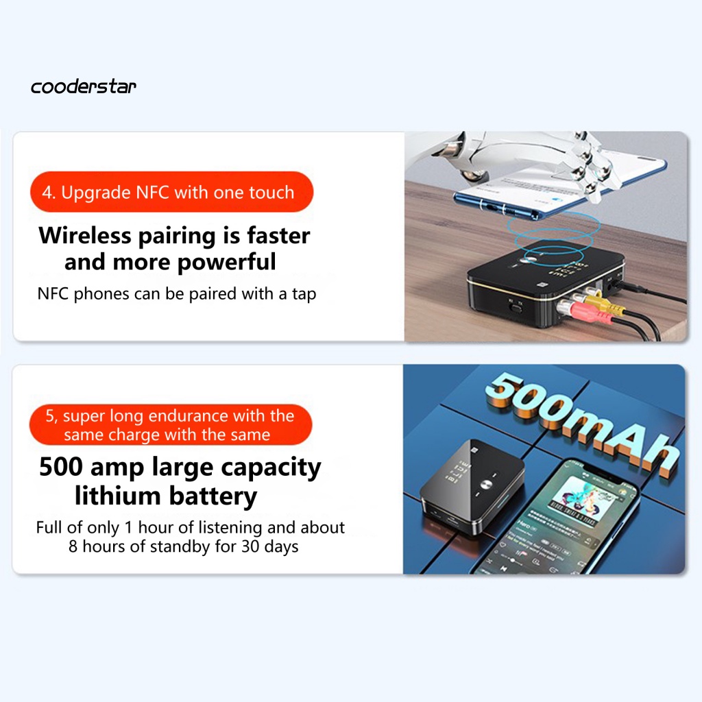 Thiết Bị Nhận Tín Hiệu Âm Thanh Bluetooth 5.0 Jack 3.5mm Cho TV