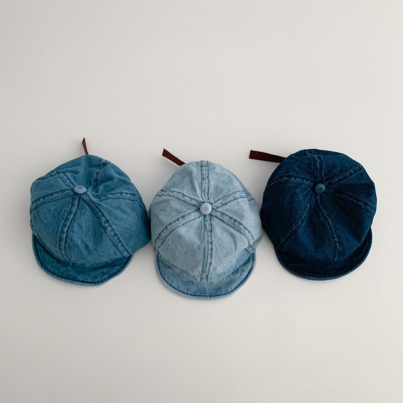 Mũ Lưỡi Trai Denim Chống Nắng Mềm Mại Phong Cách Hàn Quốc Thời Trang Mùa Hè Cho Bé 1-3 Tuổi