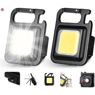 Đèn pin hợp kim nhôm đèn móc khóa mini đèn pin sạc usb đèn làm việc led đèn cob nổi bật đèn chiếu sáng ngoài trời