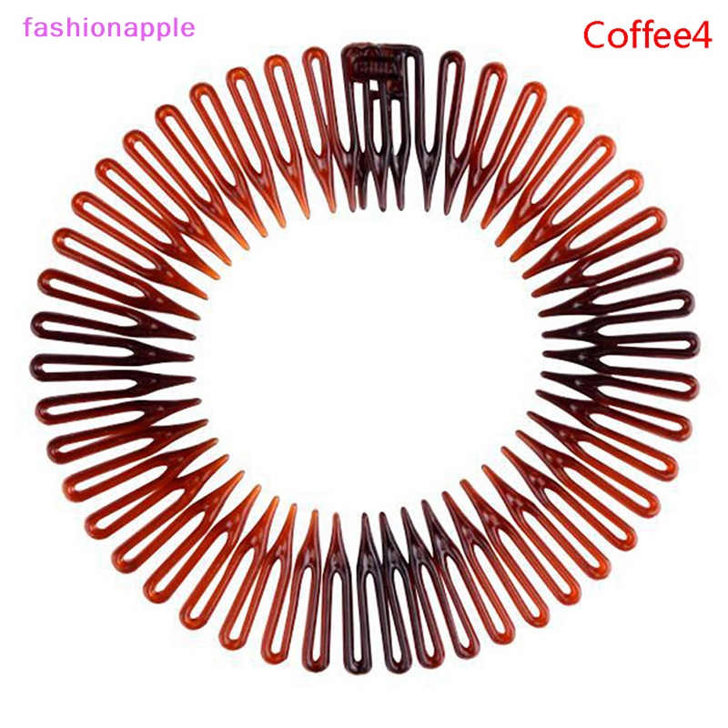 Băng Đô Cài Tóc Bằng Nhựa Đính Đá Có Răng Lược Linh Hoạt