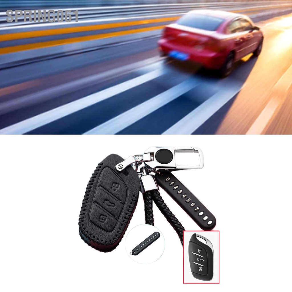 Spring061 Vỏ Chìa Khóa Ô Tô Móc Sáng Bóng Kết Cấu Trong Suốt Tinh Tế Bảo Vệ Dành Cho Nữ