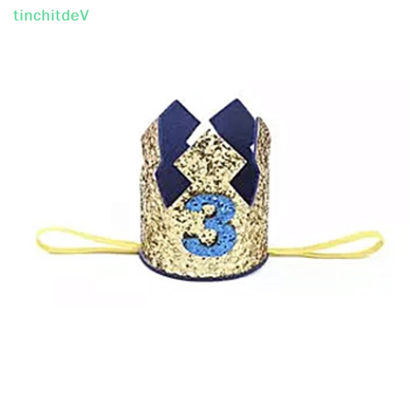 Băng Đô Hình Vương Miện Màu Vàng / Xanh Dương Xinh Xắn Cho Bé Gái