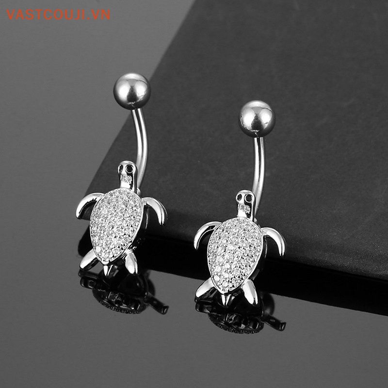 Khuyên Rốn Hình Rùa Biển Đính Đá Pha Lê Gợi Cảm Cho Nữ