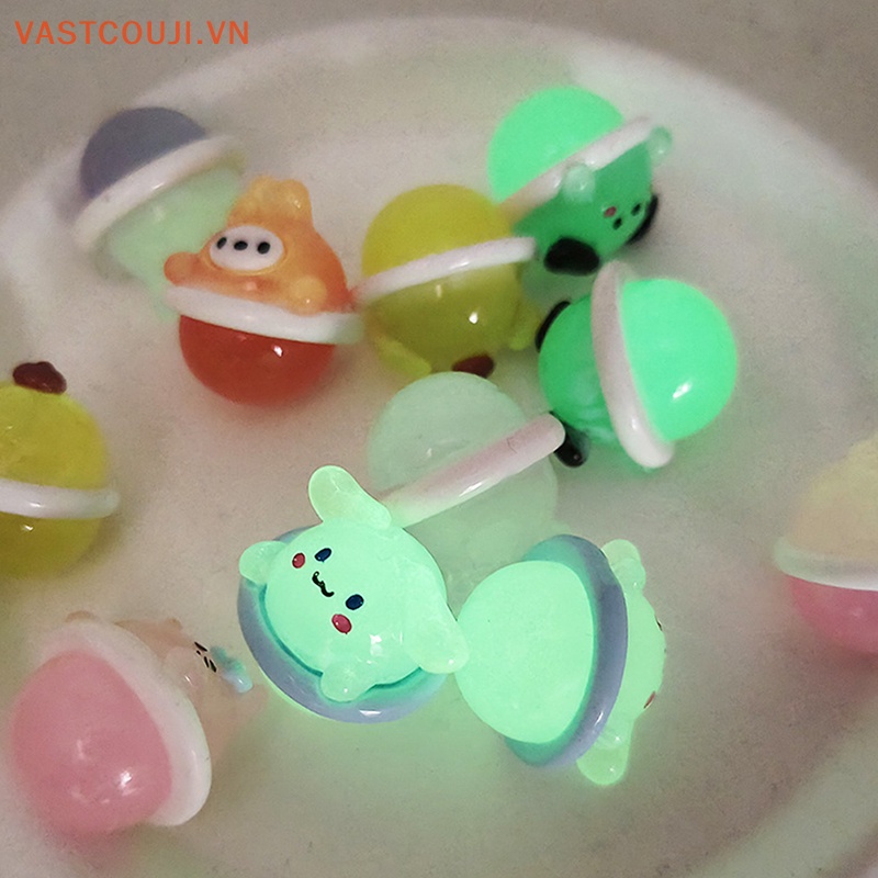 Kẹp Tóc Hình Động Vật Hoạt Hình Bằng Nhựa Phát Quang DIY