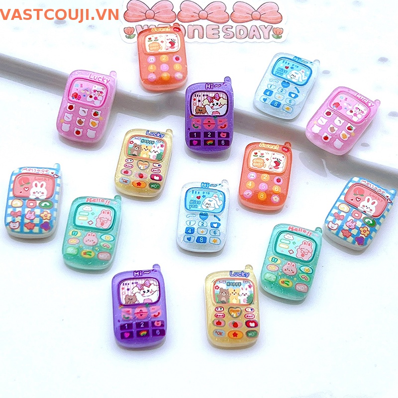 Set 10 Mô Hình Điện Thoại Mini Trang Trí Nhà Búp Bê