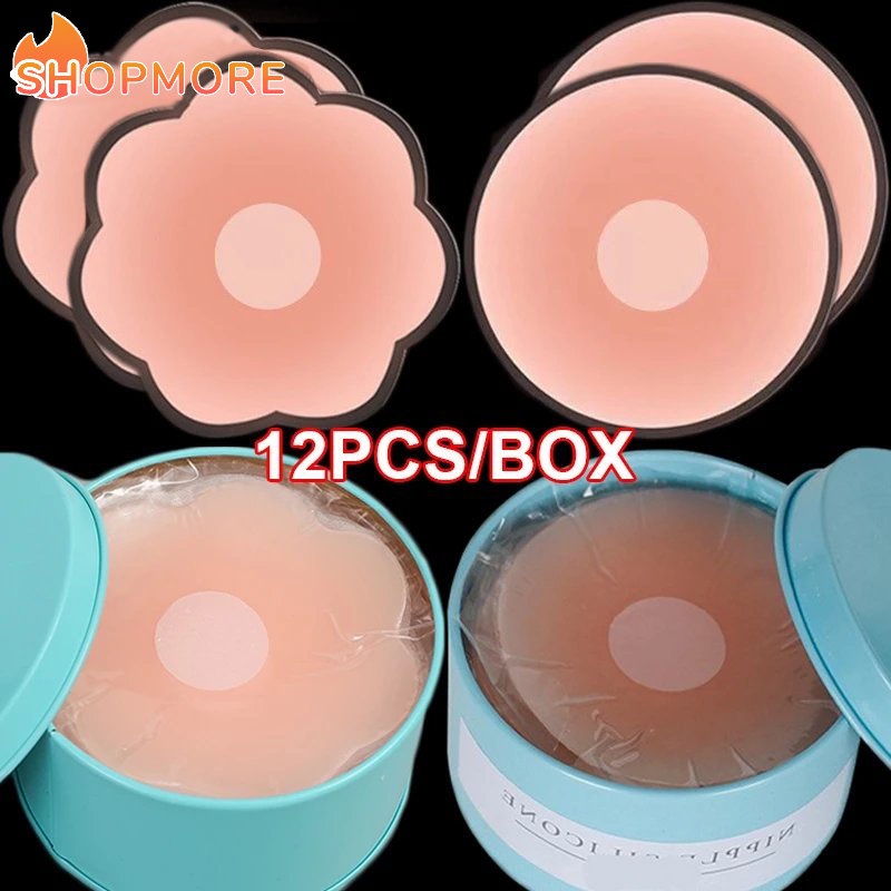 Set 6 Cặp Miếng Dán Ngực Bằng Silicon Tự Dính Có Thể Tái Sử Dụng