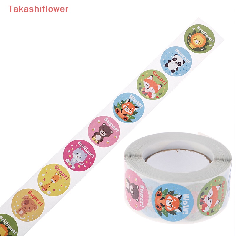 Bộ 500 Miếng Dán Hình Động Vật Dễ Thương Dùng Làm Phần Thưởng Cho Giáo Viên