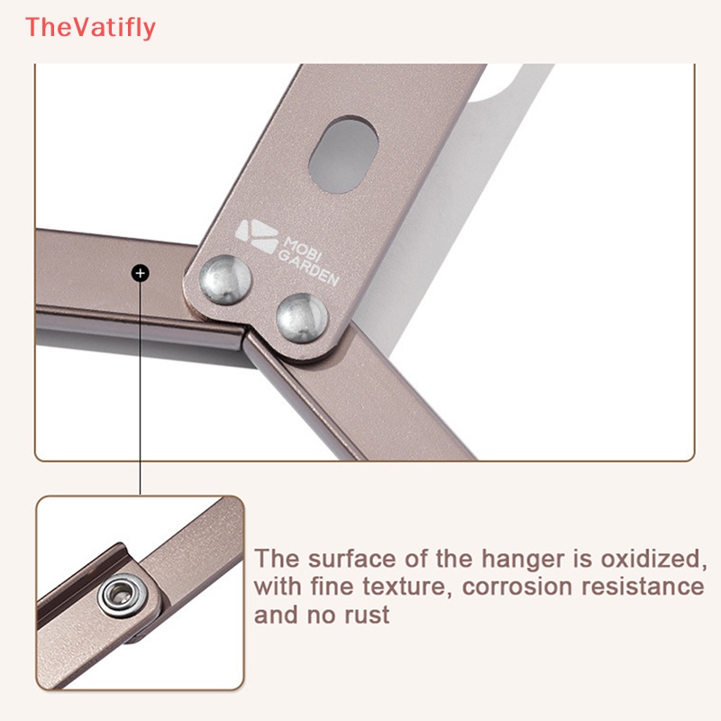 Móc Treo Quần Áo [Thevalifly] Bằng Hợp Kim Nhôm Nhỏ Gọn Nhẹ Dễ Dàng Gấp Mở