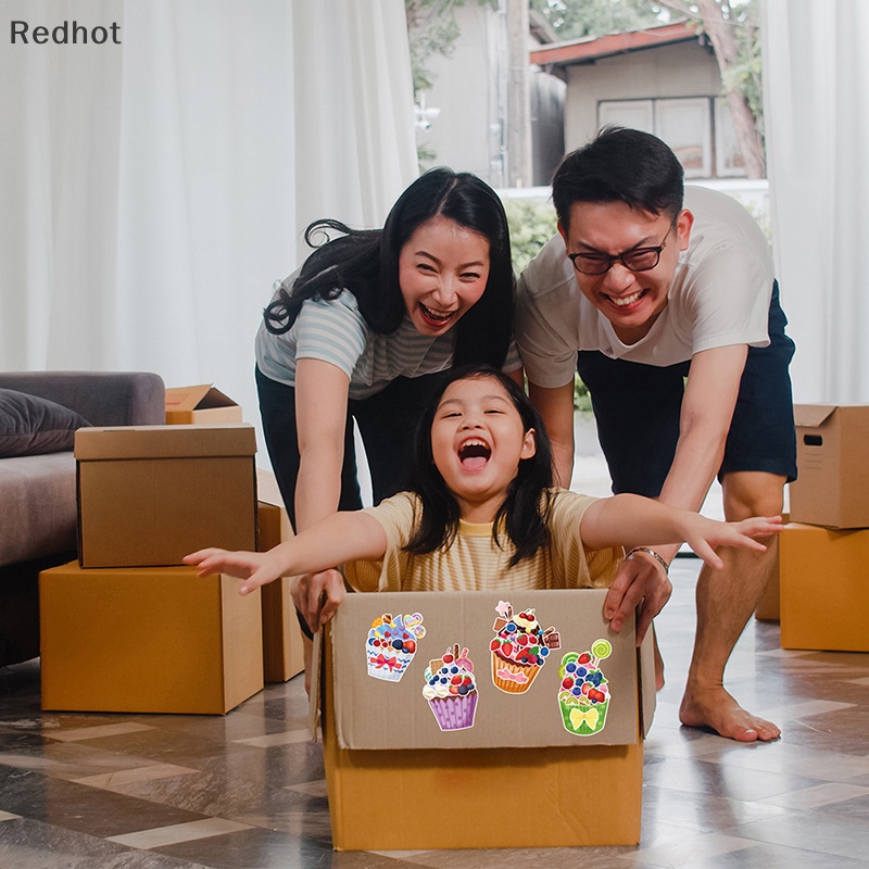 Bộ 6 / 12 / 24 Miếng Dán Xếp Hình Trang Trí Bánh Cupcake DIY Cho Bé