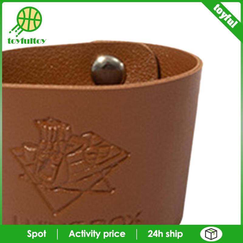 Set 4 Vỏ Bọc Cốc Bằng Da PU Gọn Nhẹ Cách Nhiệt Cho Cắm Trại