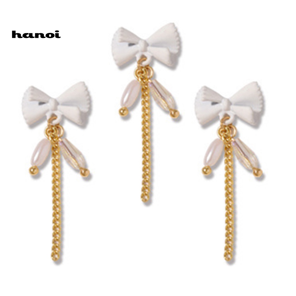 Set 3 Nhẫn Nơ 3D Không Phai Màu Thời Trang Cho Nữ