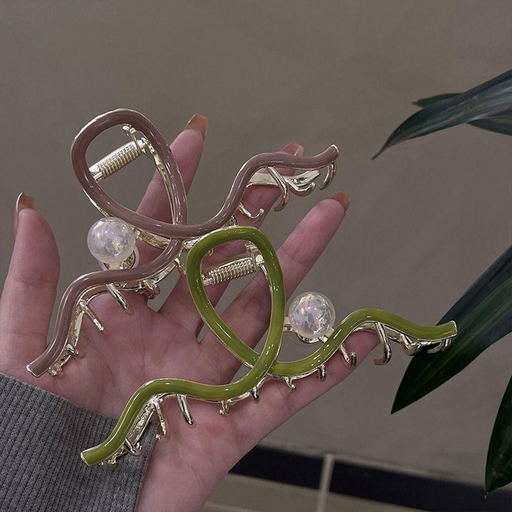 Kẹp Tóc Kim Loại Cỡ Lớn Phong Cách Hàn Quốc Đơn Giản Cho Nữ