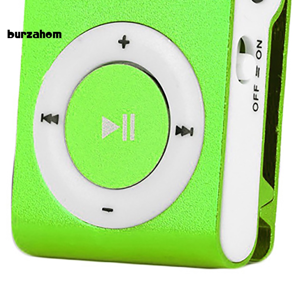Máy Nghe Nhạc MP3 Mini Kẹp Kim Loại Hỗ Trợ Thẻ Nhớ TF