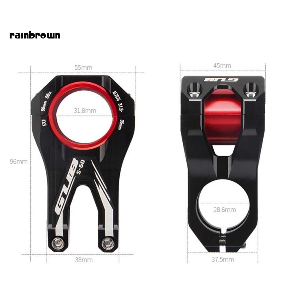 &lt; Rainbrown &gt; Tay Cầm Xe Đạp Leo Núi Chống Ăn Mòn Dễ Lắp Đặt Thân Ngắn Dễ Dàng