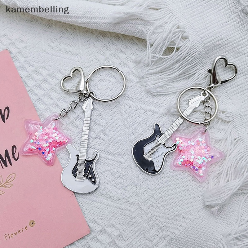 Kamembelling Móc Khóa Hình Đàn Guitar Y2k / Ngôi Sao / Trái Tim Phong Cách Vintage Thời Trang Cho Nữ