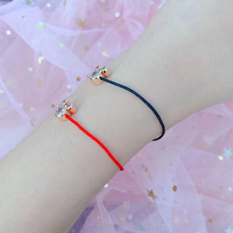 Mới Vòng Đeo Tay Bằng Thép Không Gỉ Đính Kim Cương Giả Dễ Thương Sáng Tạo Thời Trang Dành Cho Nữ Sinh