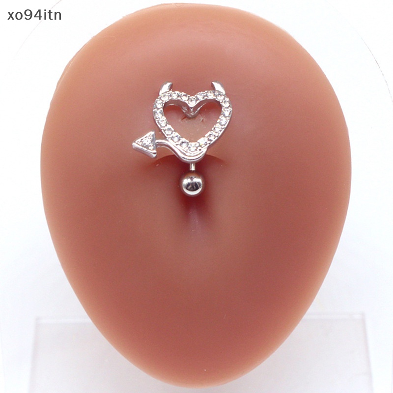 Khuyên RốN HìNh Tim BằNg ThéP Y Tế