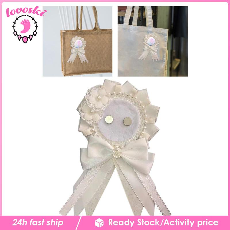 [Lovoski] Giá Đỡ Huy Hiệu Anime Màu Trơn Đa Năng Phong Cách Retro Cho Mũ / Đầm DIY