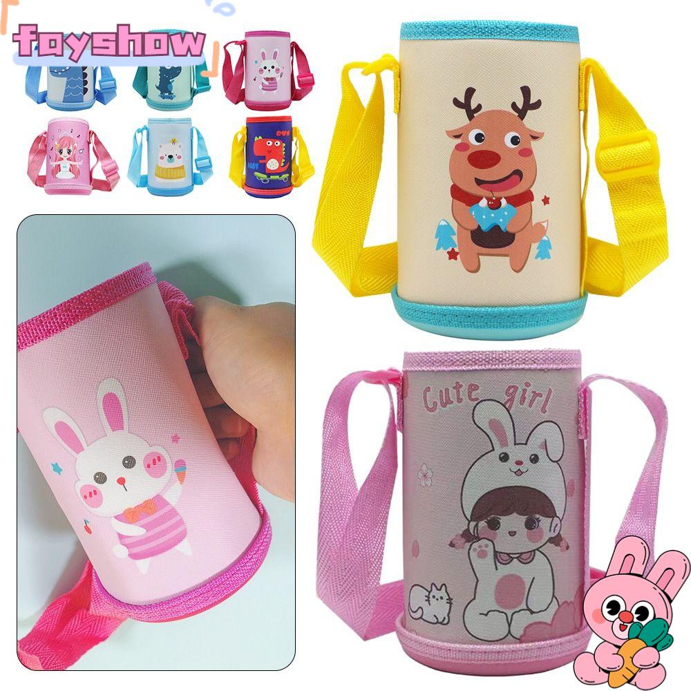 Bộ 2 Vỏ Bọc Bình Nước Cách Nhiệt Họa Tiết Hoạt Hình Cho Bé Ốp