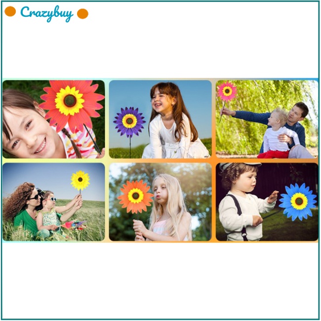 Cr Cối Xay Gió Hình Hoa Hướng Dương Trang Trí Sân Vườn