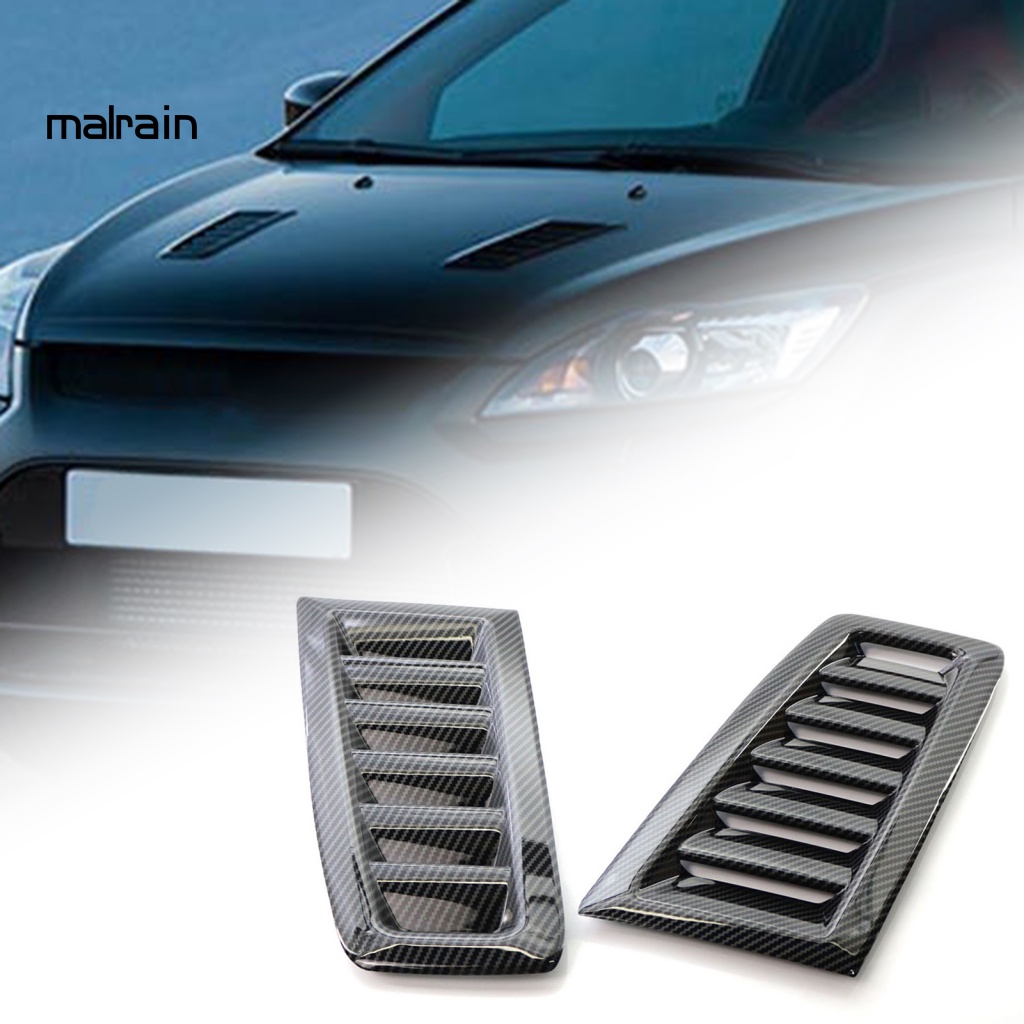 Bộ 2 Nắp Đậy Lỗ Thông Gió Bằng ABS Họa Tiết Sợi Carbon Chịu Nhiệt Chống Ăn Mòn Cho Ford Focus-RS MK2