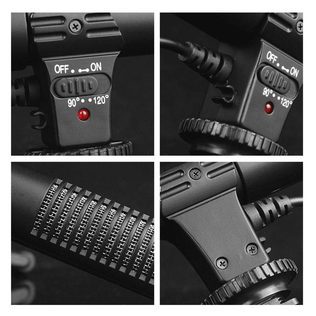 Condenser Microphone Professional 3.5Mm Video Recording Microphones Dv Camcorder Interview Mic For Dslr Camera [Q/1]