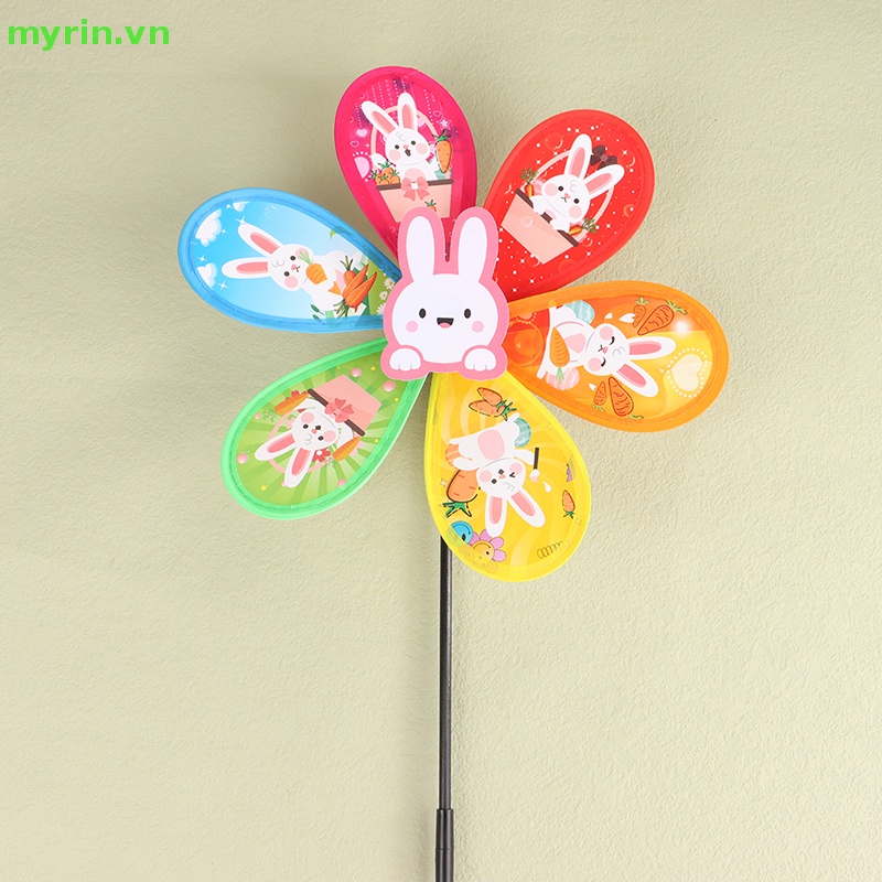 Chong Chóng Gió Hình Thỏ Hoạt Hình 3D Trang Trí Sân Vườn