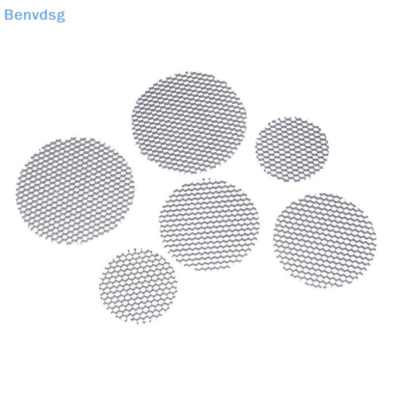 Bộ 2 Khung Lưới Tổ Ong Tròn Bằng Nhôm Mềm Chống Chói Chống Chói Màu Đen Cho Đèn Pha Xe Hơi